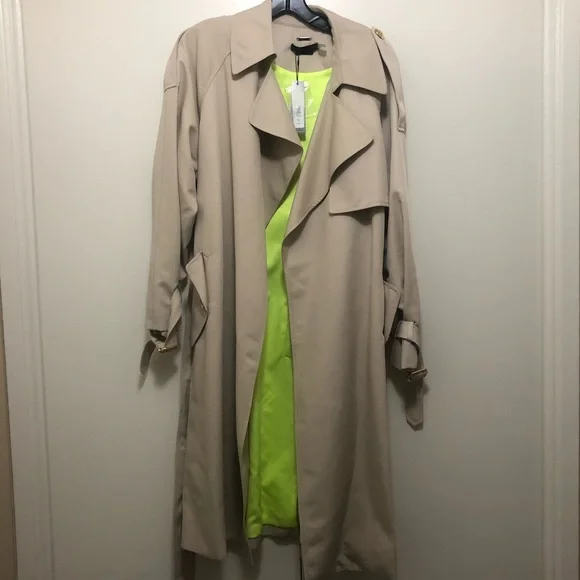 NWT $595 Alice + Olivia Adrien Trench Coat XS - Picture 8 of 15